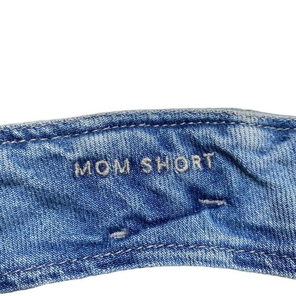 American Eagle Mom Shorts Belted Paper Bag Waist Button Fly Blue Sz 00 - Picture 11 of 14